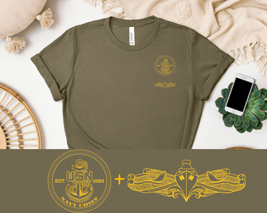 Navy Chief Surface Warfare Specialist Qualification T-Shirt - Gold Collection